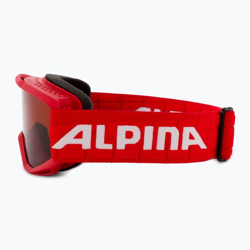 Gyermek síszemüveg Alpina Piney red matt/orange 4
