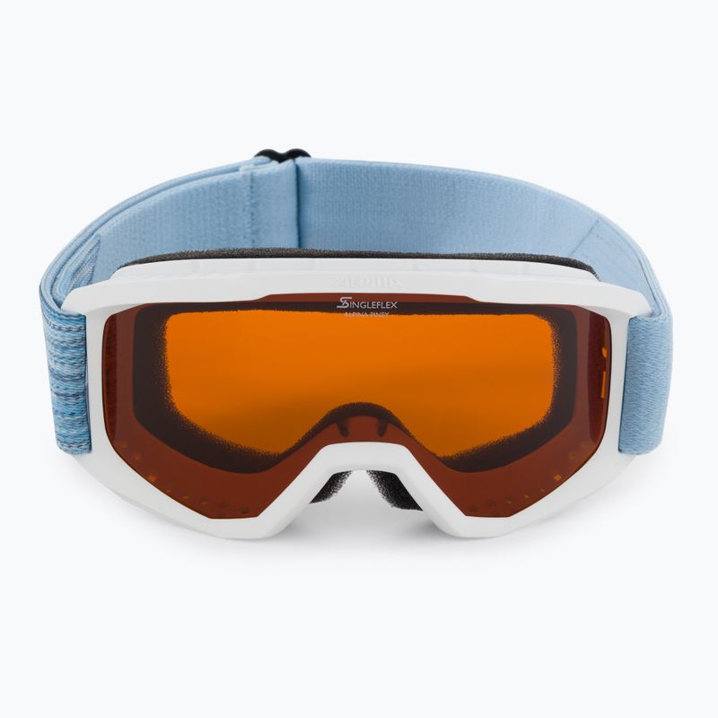 Gyermek síszemüveg Alpina Piney white/skyblue matt/orange 2