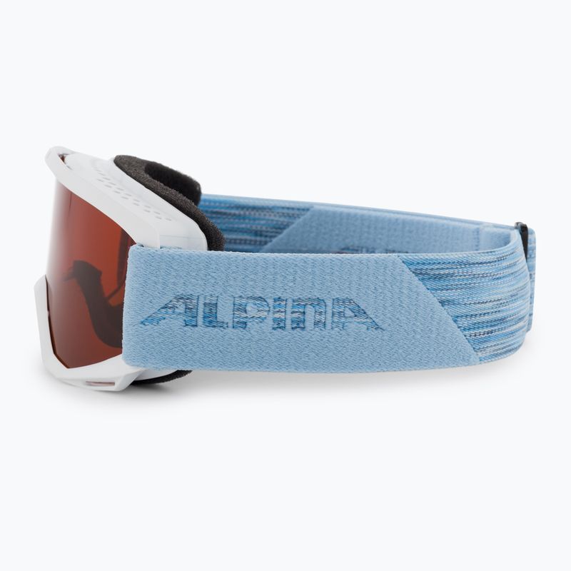 Gyermek síszemüveg Alpina Piney white/skyblue matt/orange 4