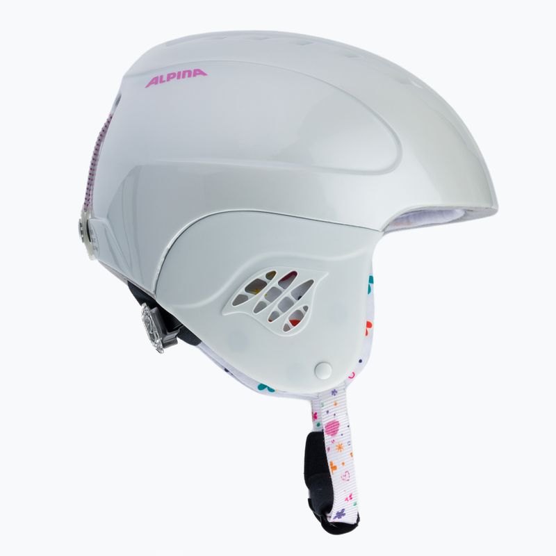 Gyermek síbukósisakok Alpina Carat white/deco 4
