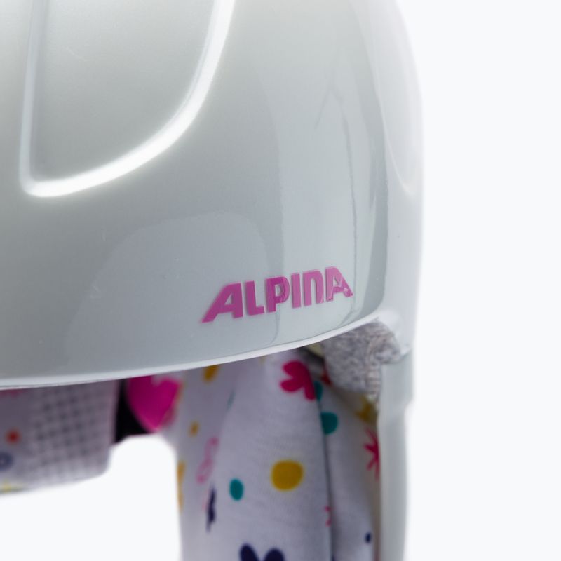 Gyermek síbukósisakok Alpina Carat white/deco 6