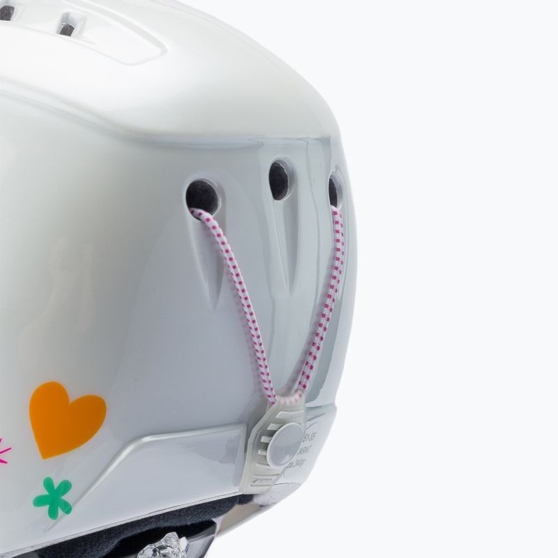 Gyermek síbukósisakok Alpina Carat white/deco 7