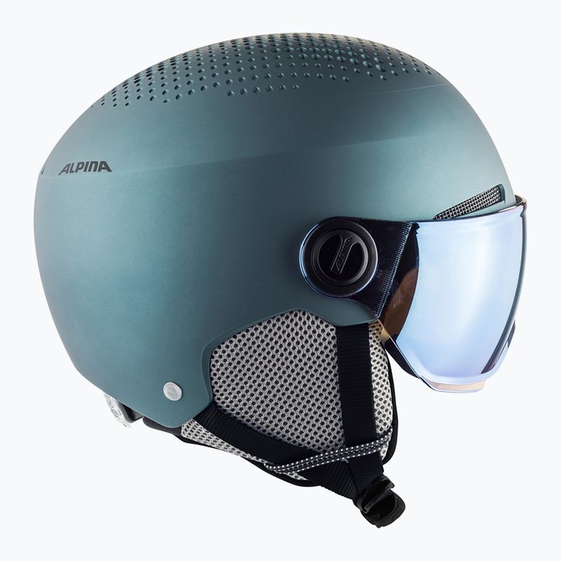 Sí sisak Alpina Arber Visor Q Lite petrol/green matt 13