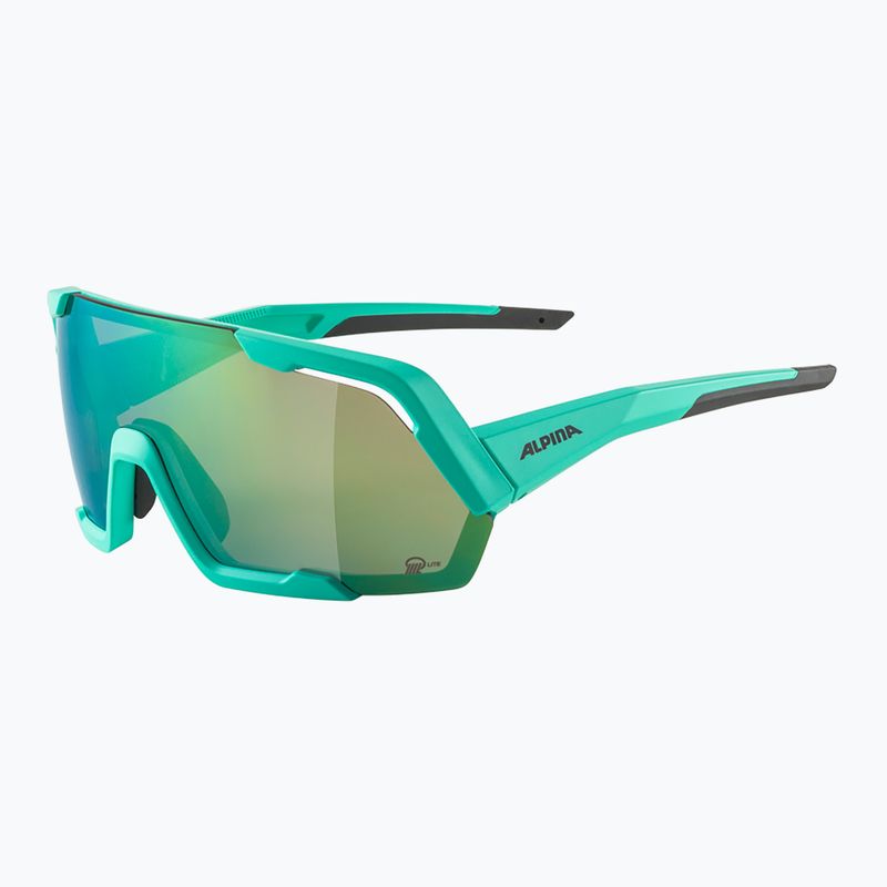 Napszemüveg Alpina Rocket Q-Lite turquoise matt/green mirror