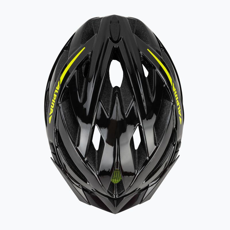 Kerékpáros sisak Alpina Panoma 2.0 black/neon yellow gloss 6