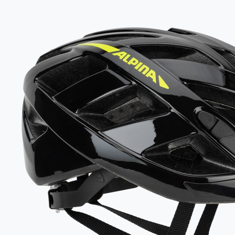Kerékpáros sisak Alpina Panoma 2.0 black/neon yellow gloss 7