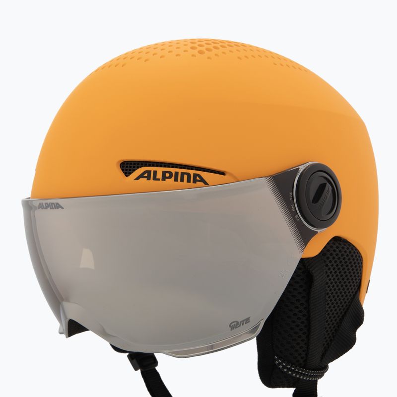 Gyerek sísisak Alpina Zupo Visor Q-Lite burned/ yellow matt 8
