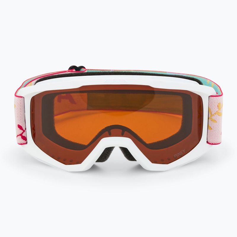 Gyerek síszemüveg Alpina Piney white/ flower matt/ orange 2