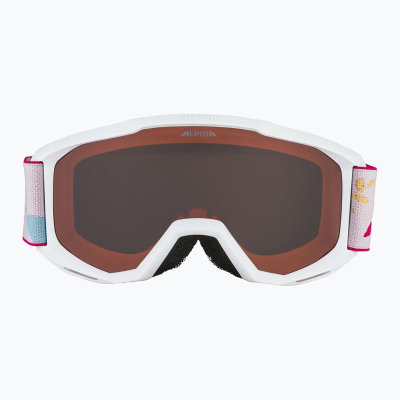 Gyerek síszemüveg Alpina Piney white/ flower matt/ orange 6