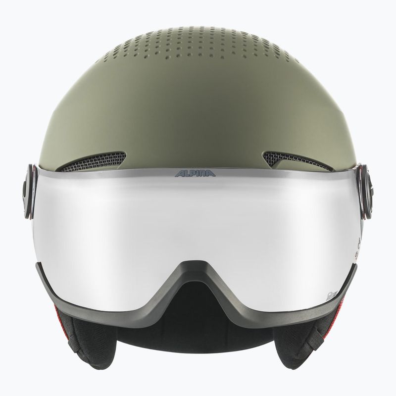 Gyerek sísisak Alpina Zupo Visor Q-Lite olive/ red matt 2