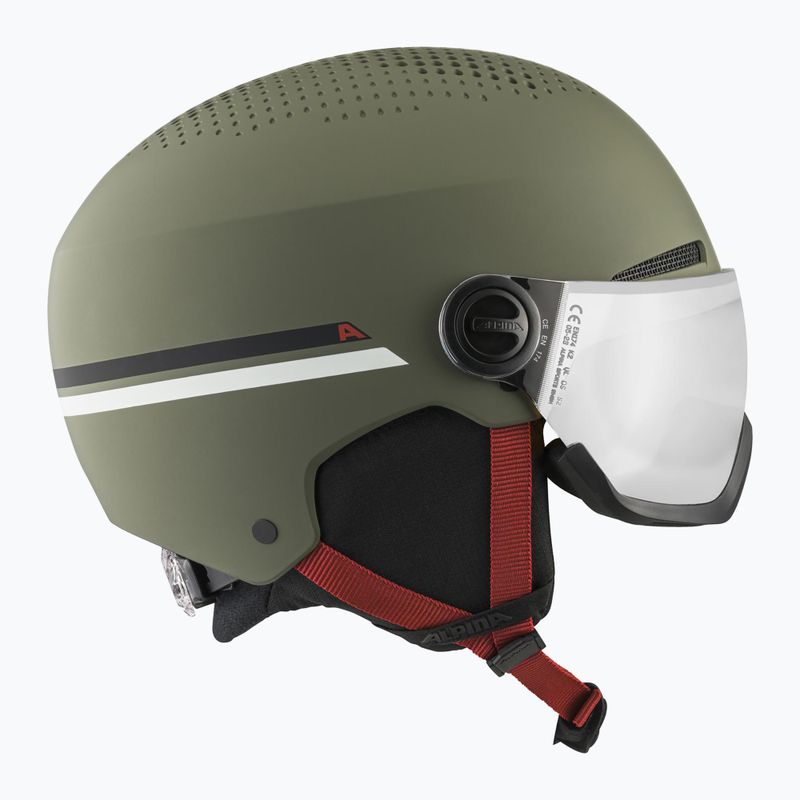 Gyerek sísisak Alpina Zupo Visor Q-Lite olive/ red matt 3
