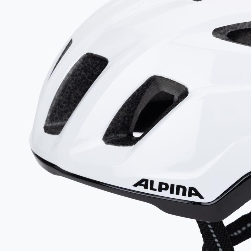 Kerékpáros sisak Alpina Paranus Urban fehér fényes 7