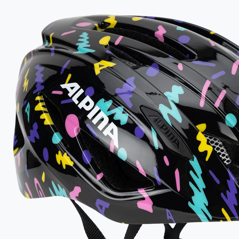 Gyerek kerékpáros sisak Alpina Pico black/confetti gloss 8