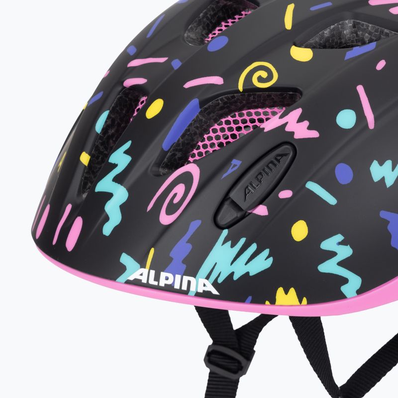 Gyermek biciklisisak Alpina Ximo Flash fekete konfetti matt 7