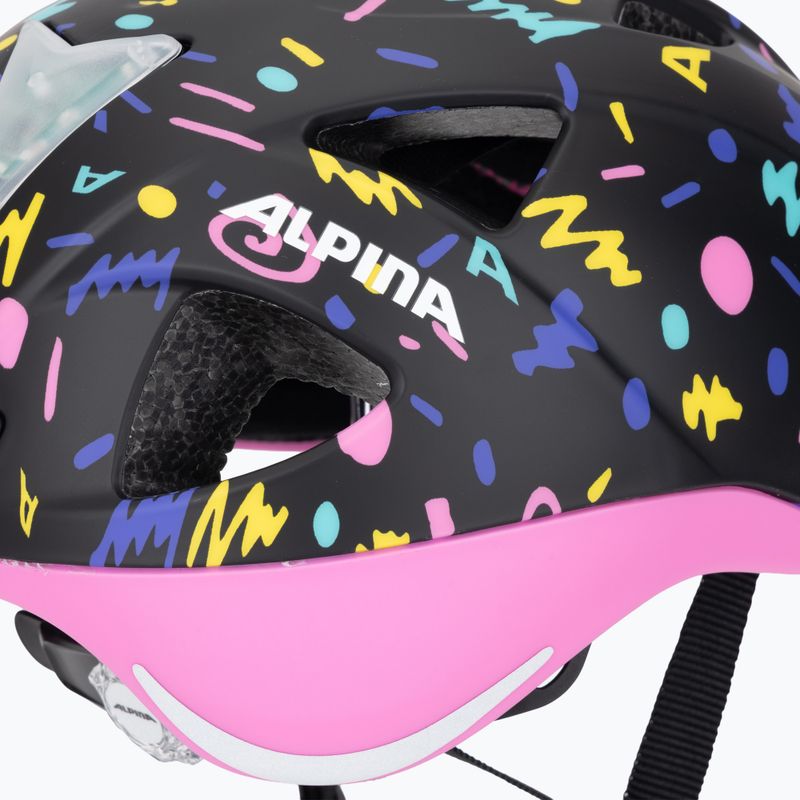 Gyermek biciklisisak Alpina Ximo Flash fekete konfetti matt 9