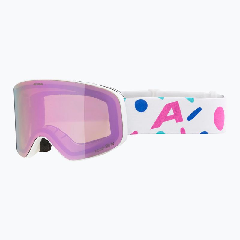 Gyerek síszemüveg Alpina Fernie Q-Lite white/confetti matt