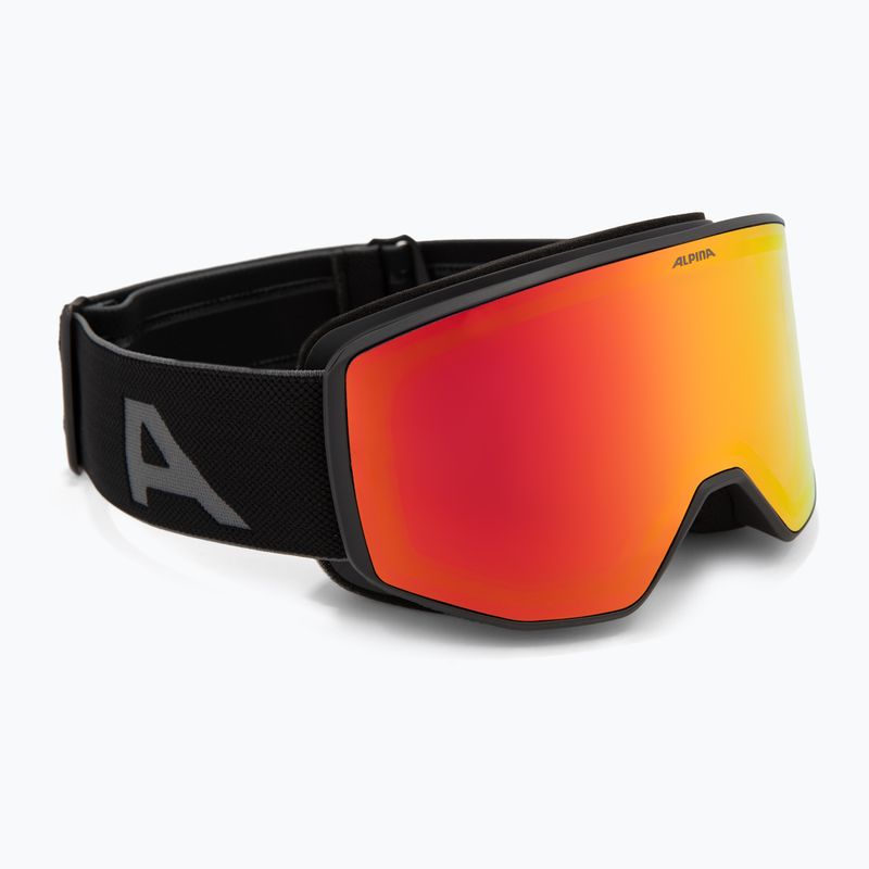 Síszemüveg Alpina Venet Q-Lite black matt/red