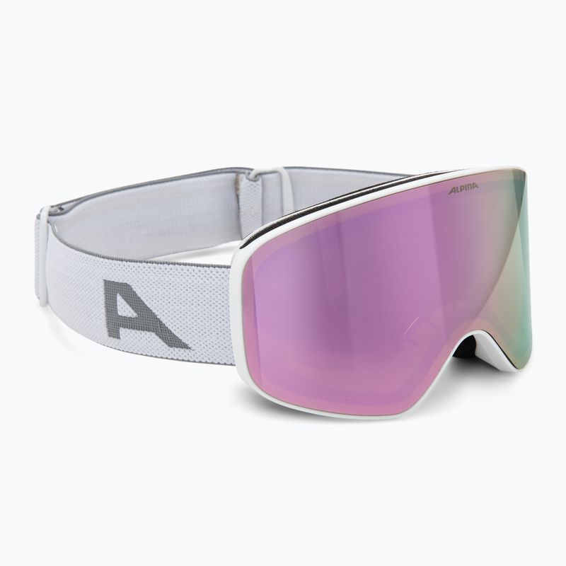 Gyerek síszemüveg Alpina Fernie Q-Lite white matt/rose