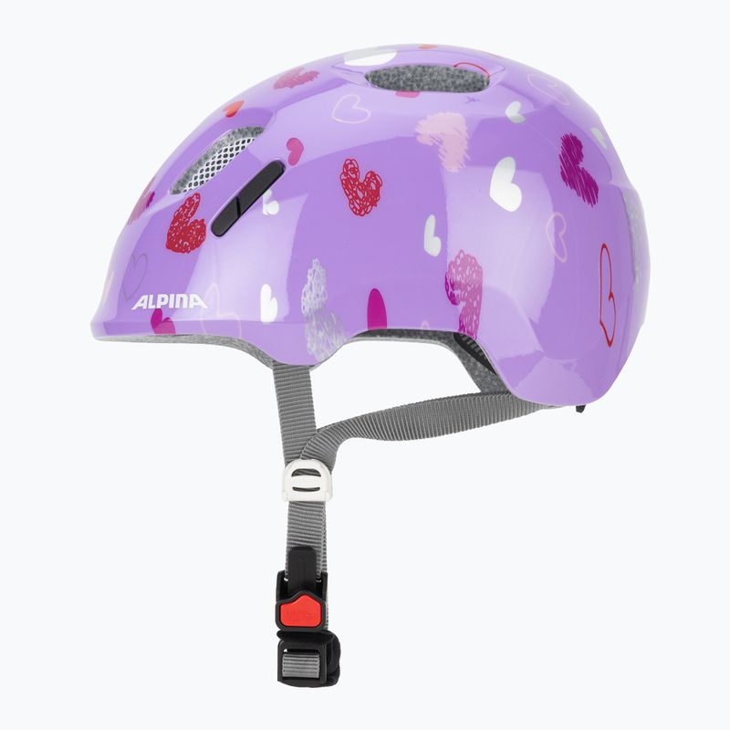 Gyerek kerékpáros sisak Alpina Ximo 2 Jr purple hearts gloss 3