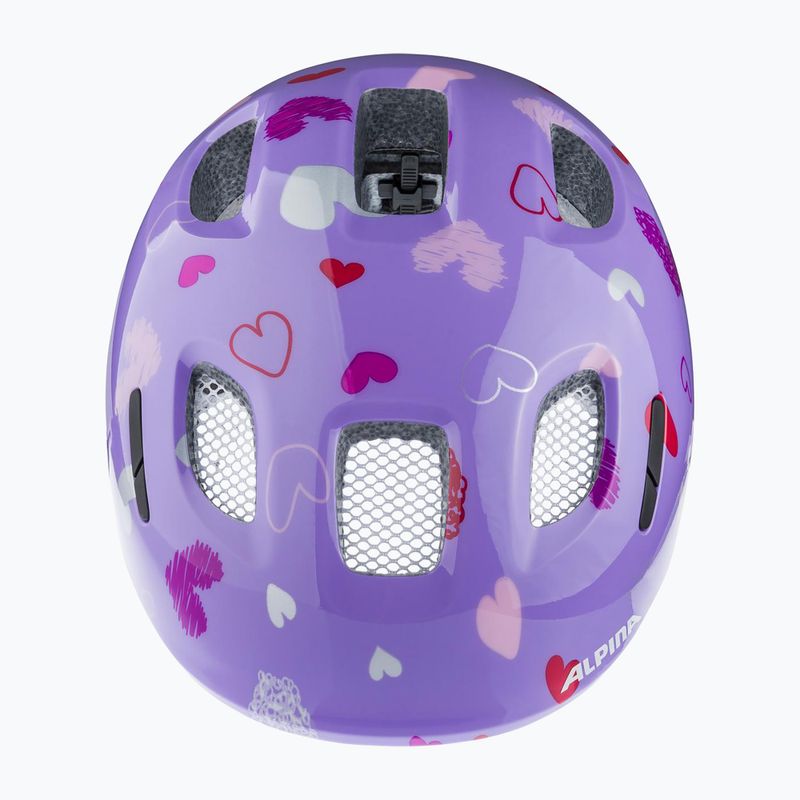 Gyerek kerékpáros sisak Alpina Ximo 2 Jr purple hearts gloss 12