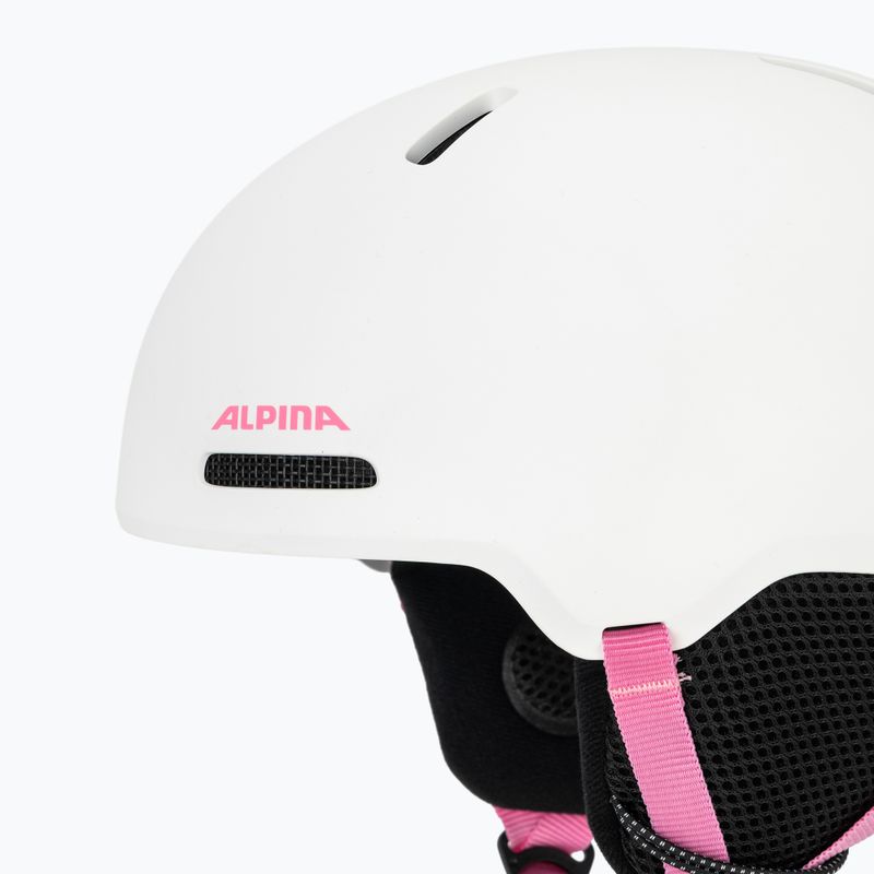 Gyerek sísisak Alpina Zupo 2 white pink matt 7