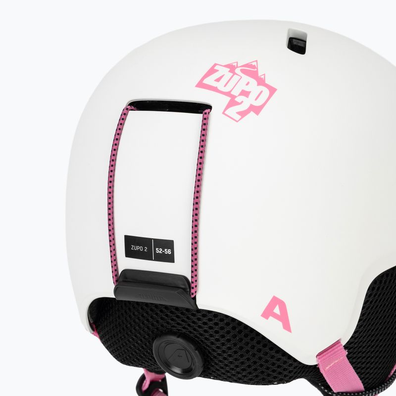 Gyerek sísisak Alpina Zupo 2 white pink matt 8