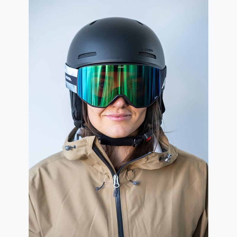 Síszemüveg Alpina Venet Q-Lite black/green matt 3
