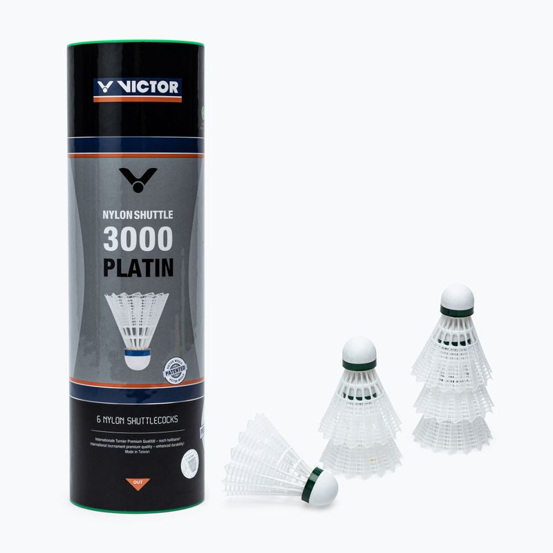 VICTOR Nylon Shuttle 3000 tollaslabdakocka 6 db fehér 101519