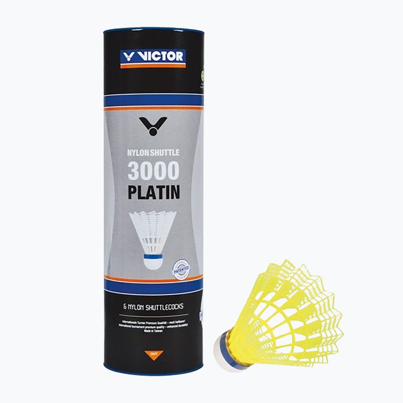 Tollaslabdák VICTOR Nylon Shuttle 3000 medium 6 szt. yellow