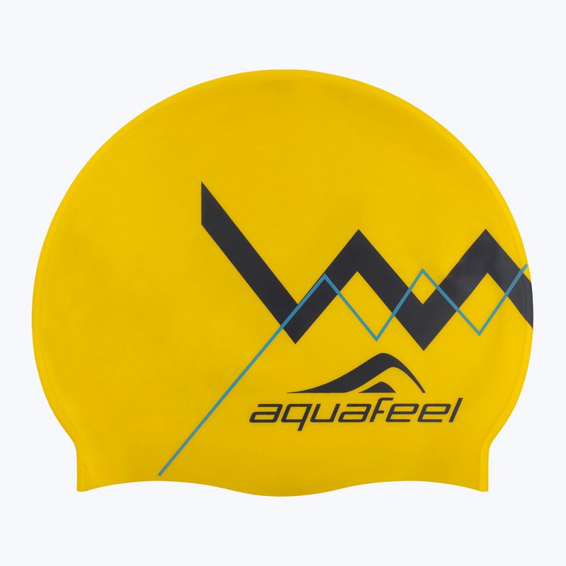 AquaFeel Zig Zag sárga úszósapka