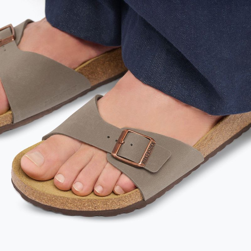 Női papucsok BIRKENSTOCK Madrid Birkibuc Regular stone 10