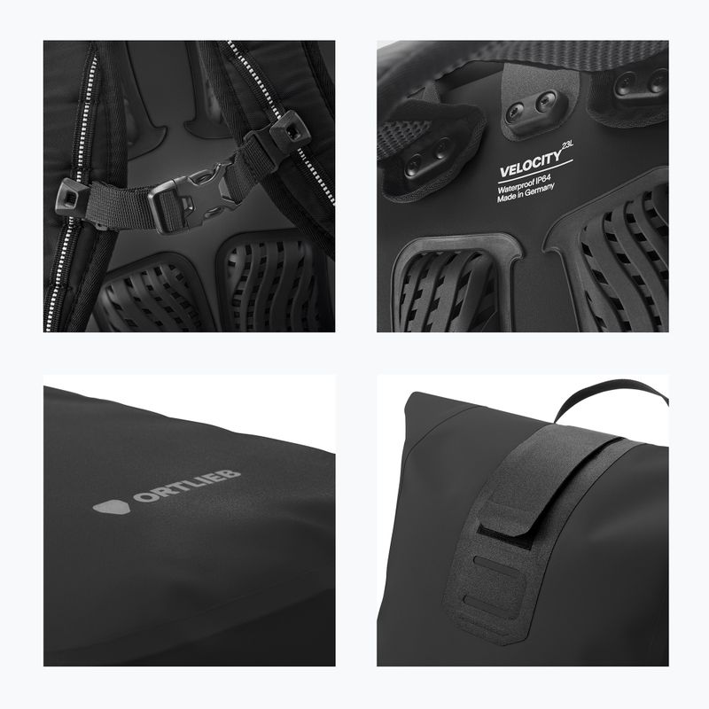 Hátizsák Ortlieb Velocity Tidura Strong 23L black 9