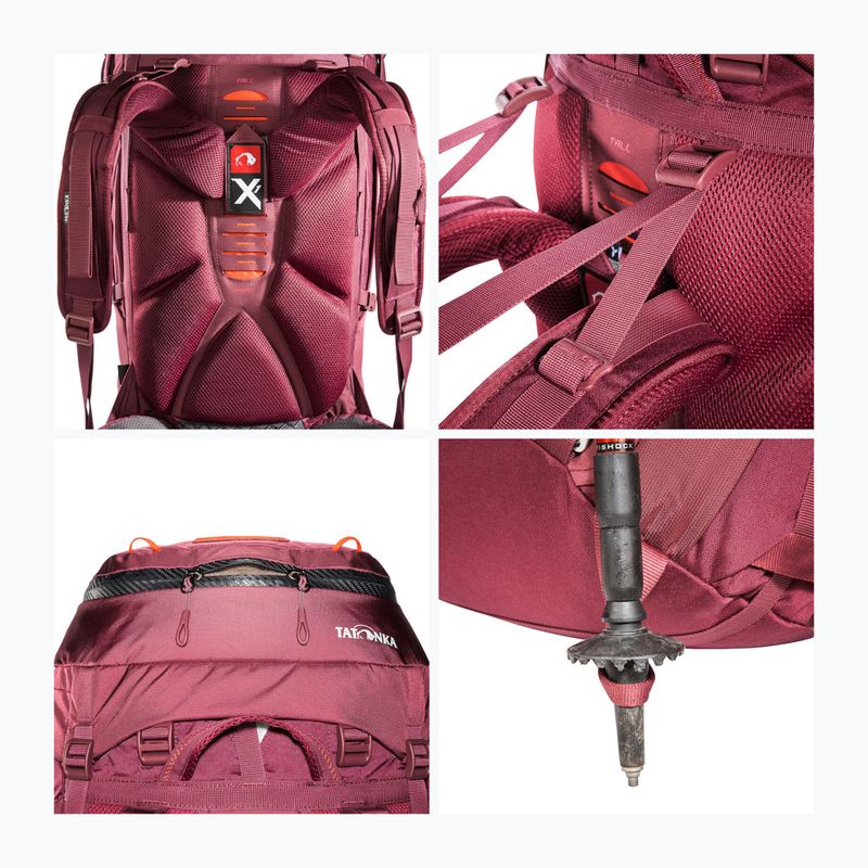 Tatonka női trekking hátizsák Yukon X1 65 + 10 l bordeaux piros 5