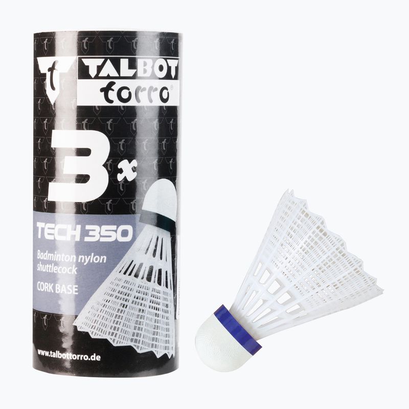Talbot-Torro Tech 350 tollaslabda sikló, Nylon 3 db fehér 479112