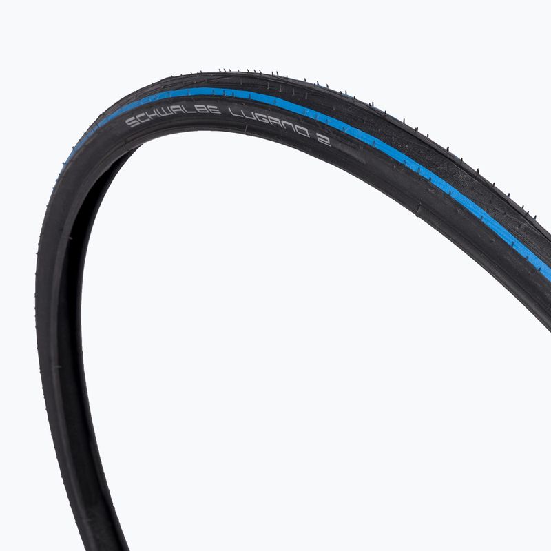SCHWALBE Lugano II K-Guard Silica huzal kék csíkos kerékpár gumiabroncs