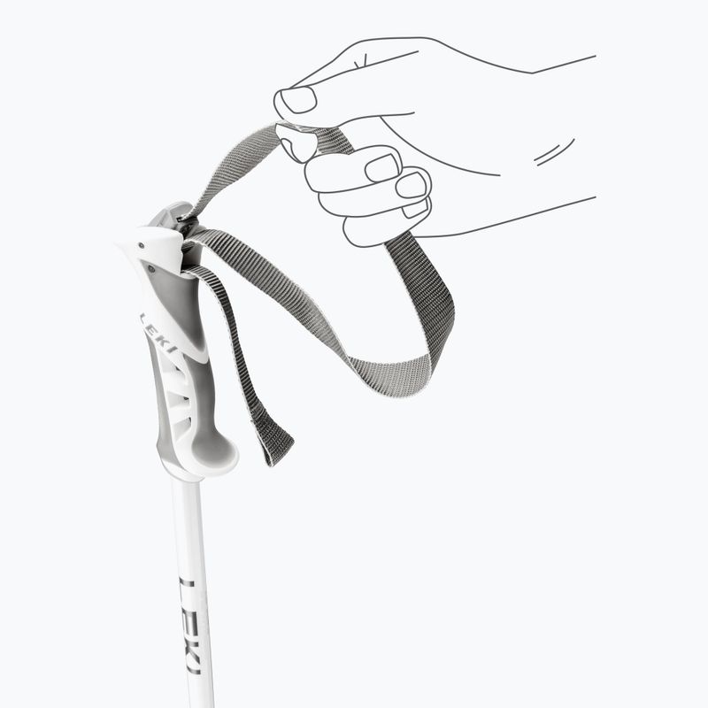 Női síbotok LEKI Bliss silvergrey/white/rose gold 5