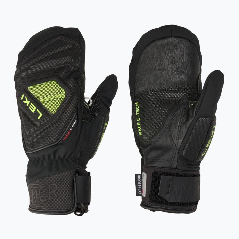 Férfi síkesztyű LEKI WCR C-Tech 3D Mitt black/ ice lemon