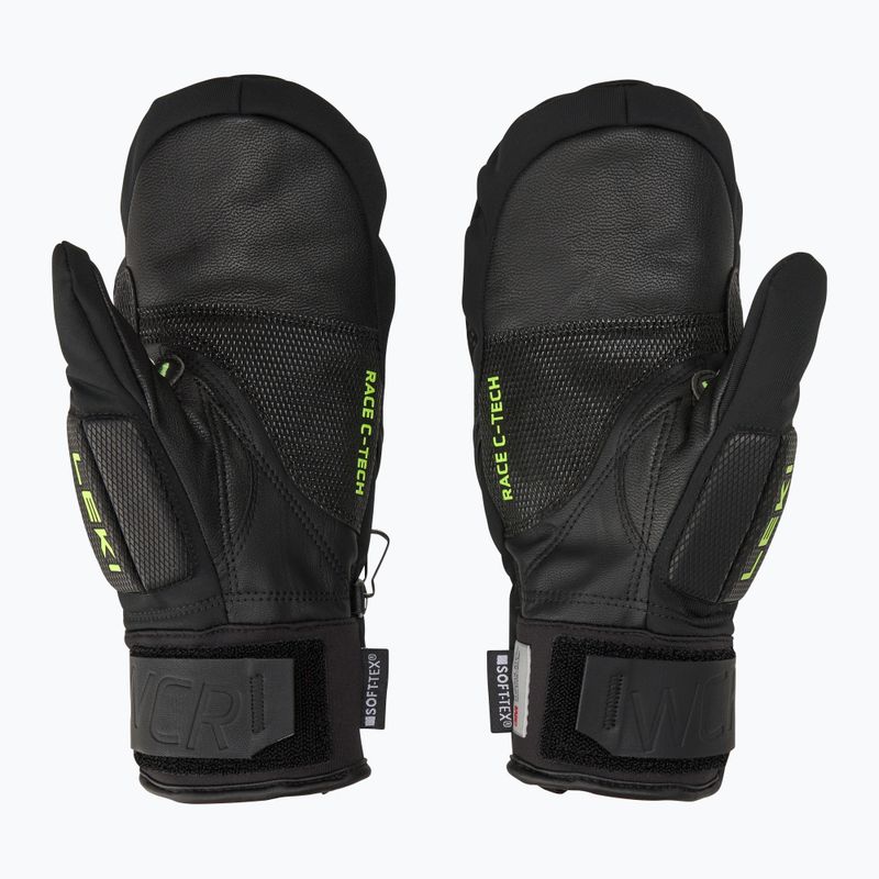 Férfi síkesztyű LEKI WCR C-Tech 3D Mitt black/ ice lemon 3
