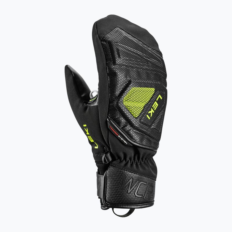 Gyerek síkesztyű LEKI WCR C-Tech 3D Junior Mitt black/ice lemon 2