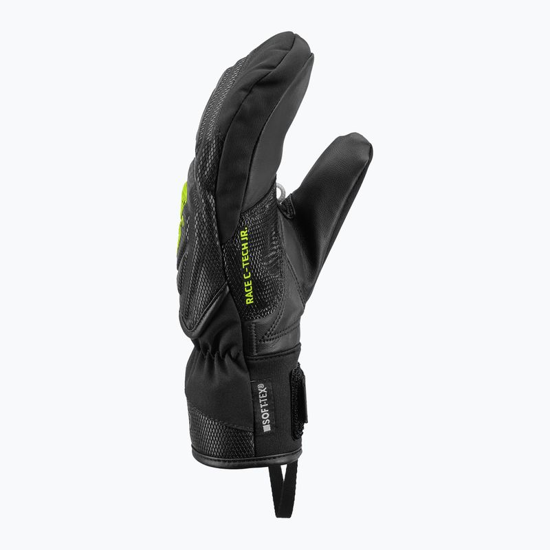 Gyerek síkesztyű LEKI WCR C-Tech 3D Junior Mitt black/ice lemon 4