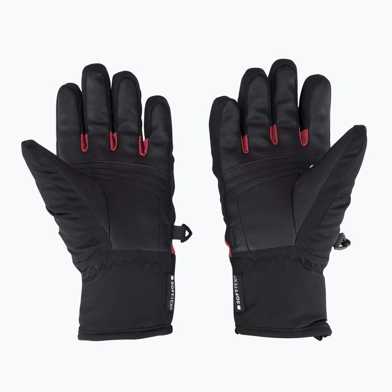 Gyerek síkesztyű LEKI Griffin 3D Junior black/ rose 3