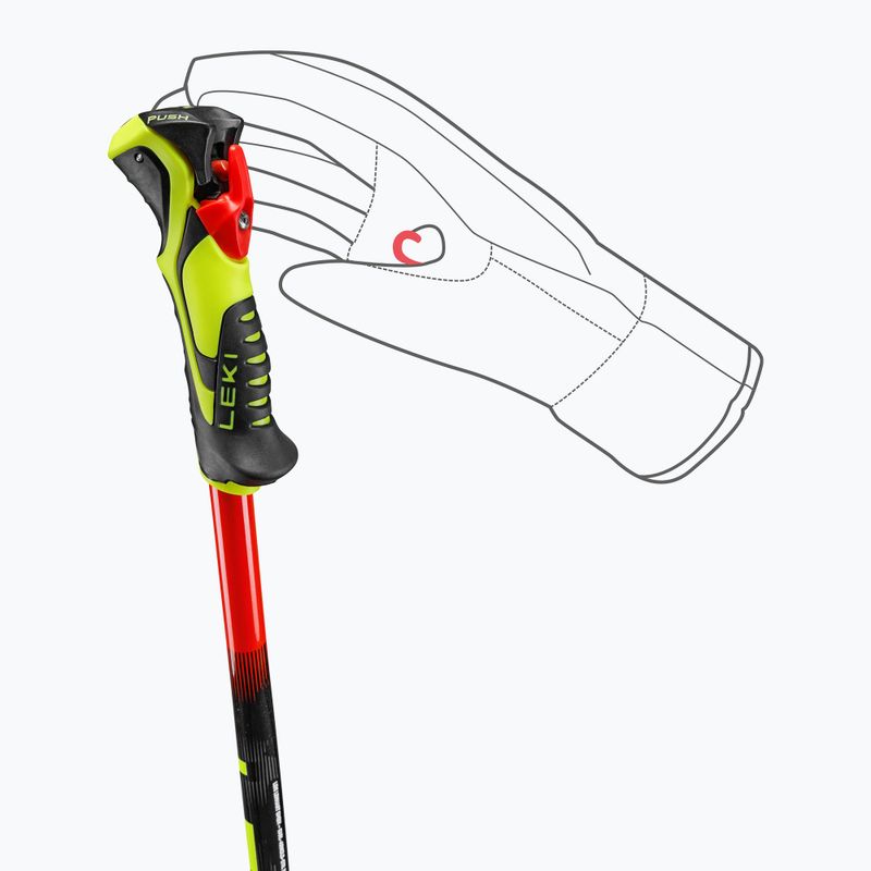 Gyermek síbotok LEKI WCR Evo Lite SL TR bright red/black/neon yellow 6