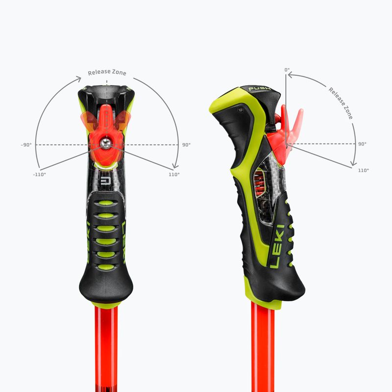 Gyermek síbotok LEKI WCR Pro Lite SL TR bright red/black/neon yellow 7