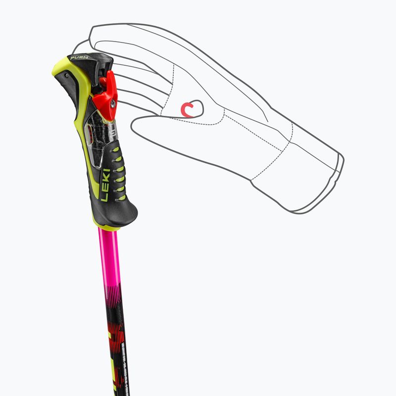 Gyermek síbotok LEKI WCR Pro Lite SL TR neon pink/black/neon yellow 6