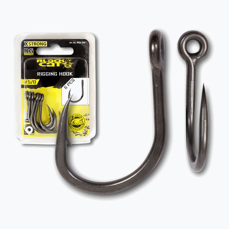 Black Cat Rigging DG bevonat 6db fekete 4552400