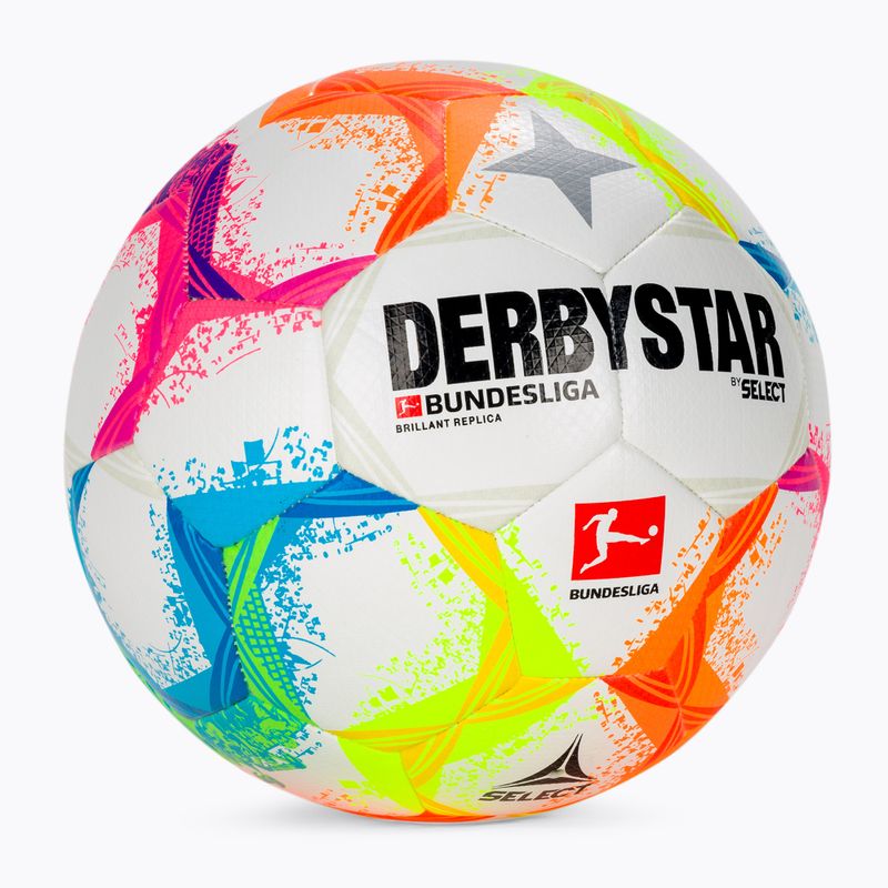 Derbystar Bundesliga Brillant Replica labdarúgó v22 fehér és színes 2