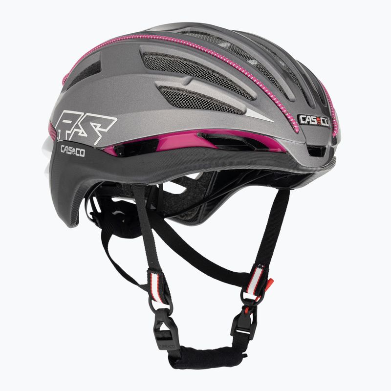 Kerékpáros sisak CASCO Speedairo 2 anthracite fuchsia