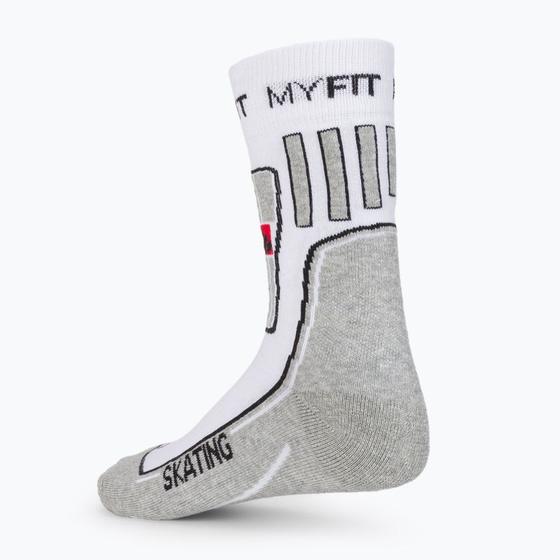 Powerslide MyFit görkorcsolya zokni fehér/szürke 900988 2