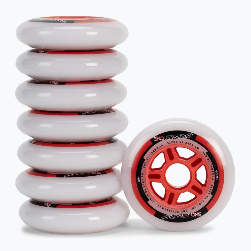 Powerslide PS One távtartó/csapágyak görkorcsolya kerekek 8 db. 90mm/82A fehér 905304 2
