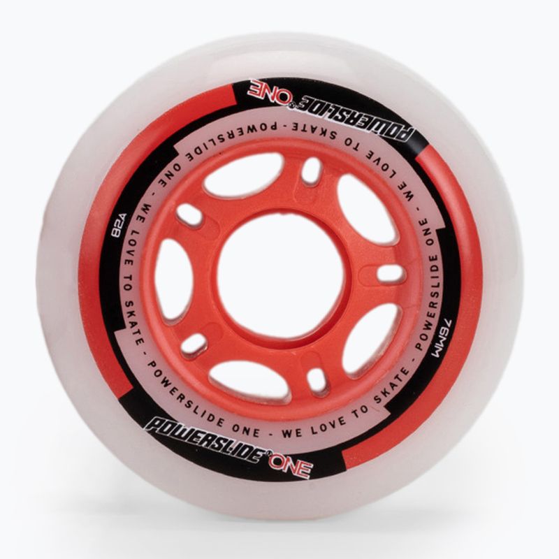 Powerslide PS One távtartó/csapágyak 76mm/82A görkorcsolya kerekek 8 db fehér 905310